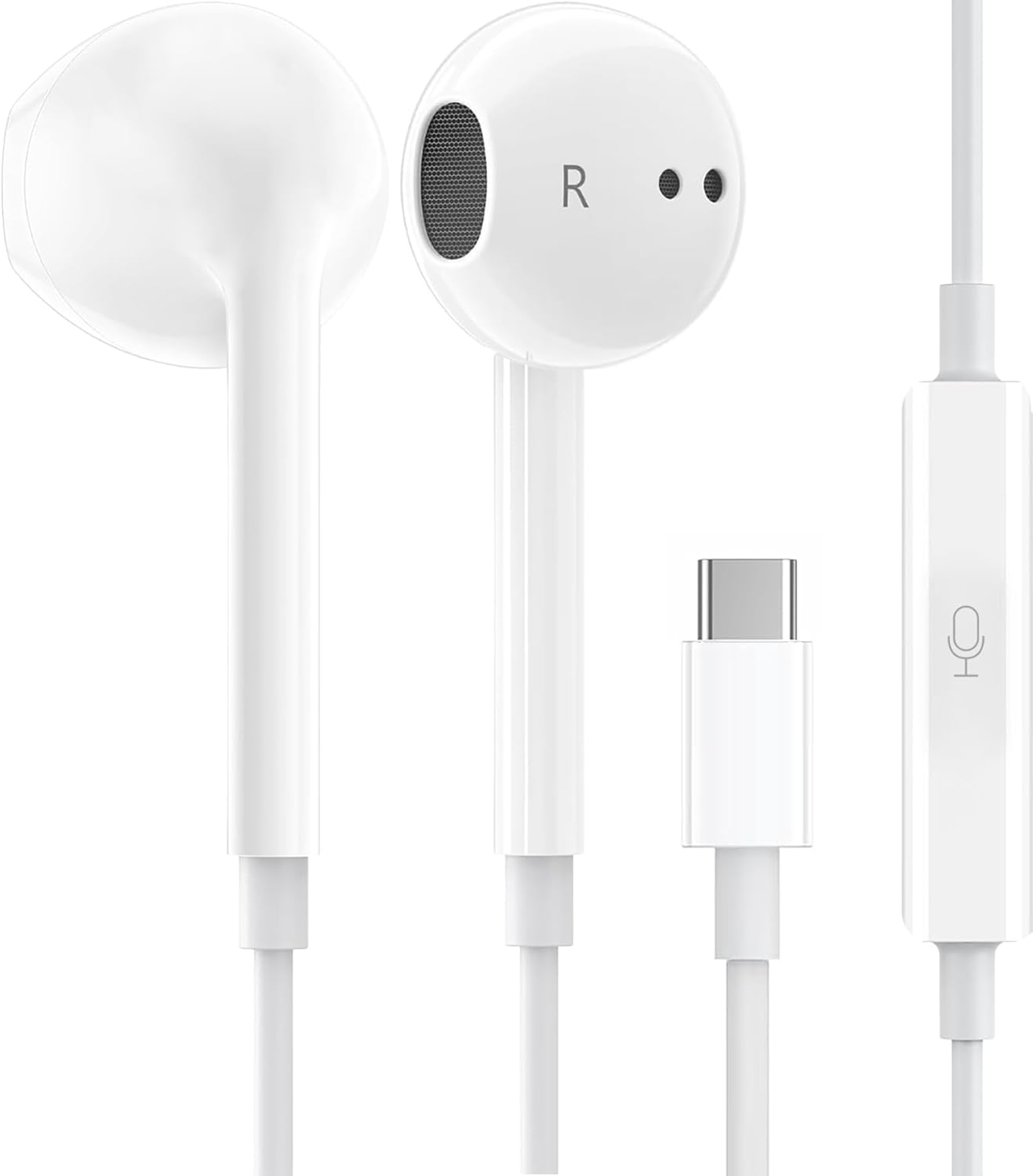 1Pack Wired Earphones with USB-C Connector for iPhone Headphones in-Ear Earbuds,Built-in Microphone and Volume Co product photo - 1Pack Wired Earphones review