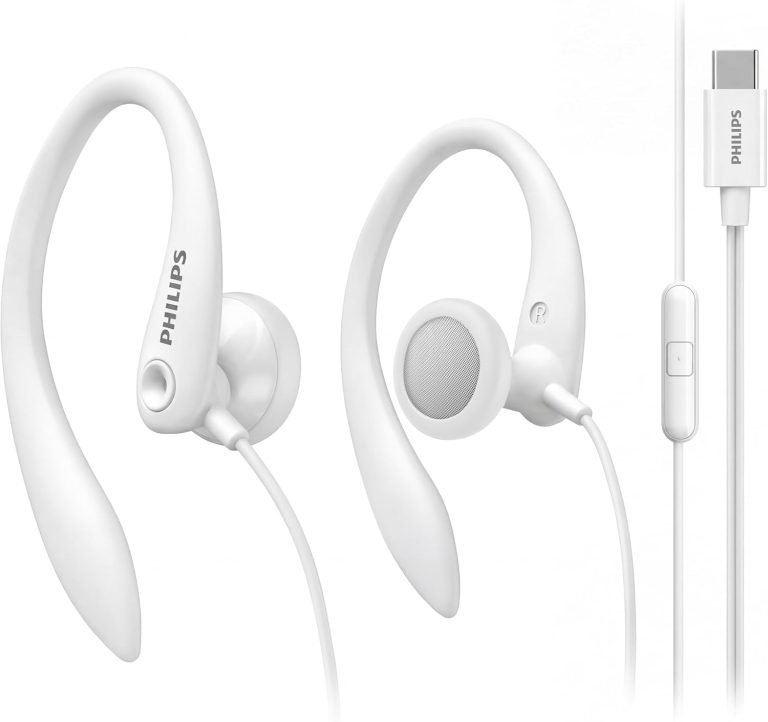 Philips USB-C Wired Earbuds with Microphone & in-Line Control, Over Ear Earhook, Compatible with iPhone 15 & 16, Samsung product photo - Philips USB review